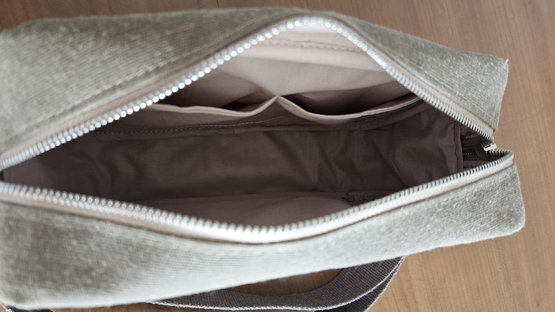Waxed Canvas Crossbody Bag,Waterproof Messenger Bag image 5