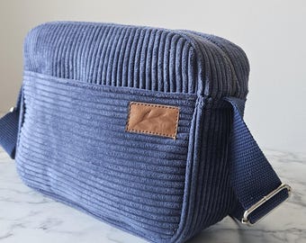 Corduroy Crossbody Bag: Brown, Green,Blue,Beige and Orange Messenger Bag