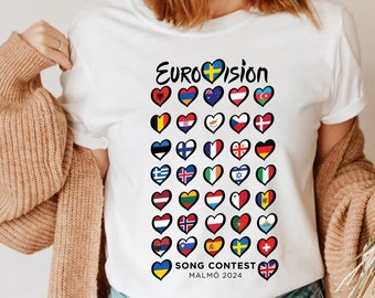 Song Contest Malmö 2024 Shirt, Eurovision Shirt, Sweden Malmo Eurovision 2024 Shirt, Music Festival Shirt , Retro Music Lover Gift Tees