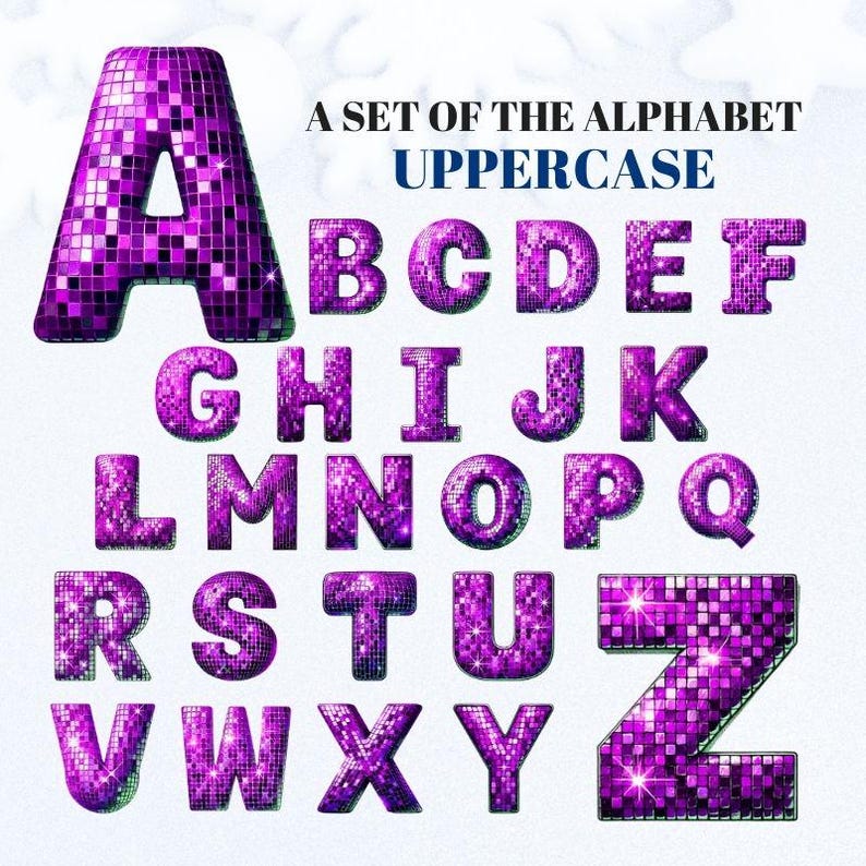 Disco Ball Png Clipart Disco Letters Alphabet Letters Stickers ...