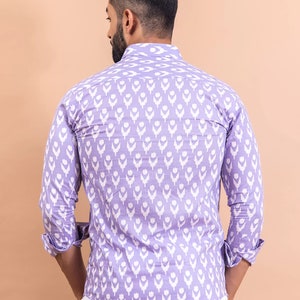 Handmade design shirt of Floral Print for Men Gift Item for occasion image 3