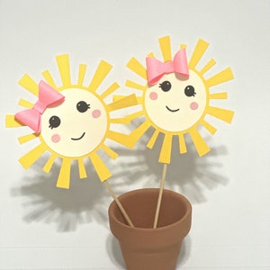 Sunshine Sun Cupcake Toppers 12pc, 24 pc, My little sunshine themed birthday.
