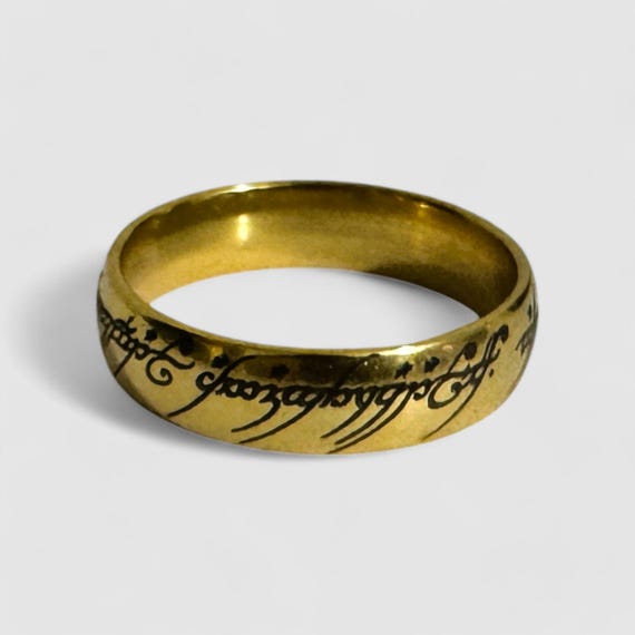 NOBLE Lord Of The Rings Anello: The One Ring Placcato Oro Per Fan E Collezionisti - copertina
