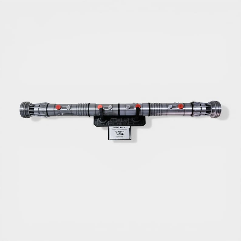 Darth Maul Lightsaber With Optional Vertical/Horizontal/Wall Stand Full - Wall Mount