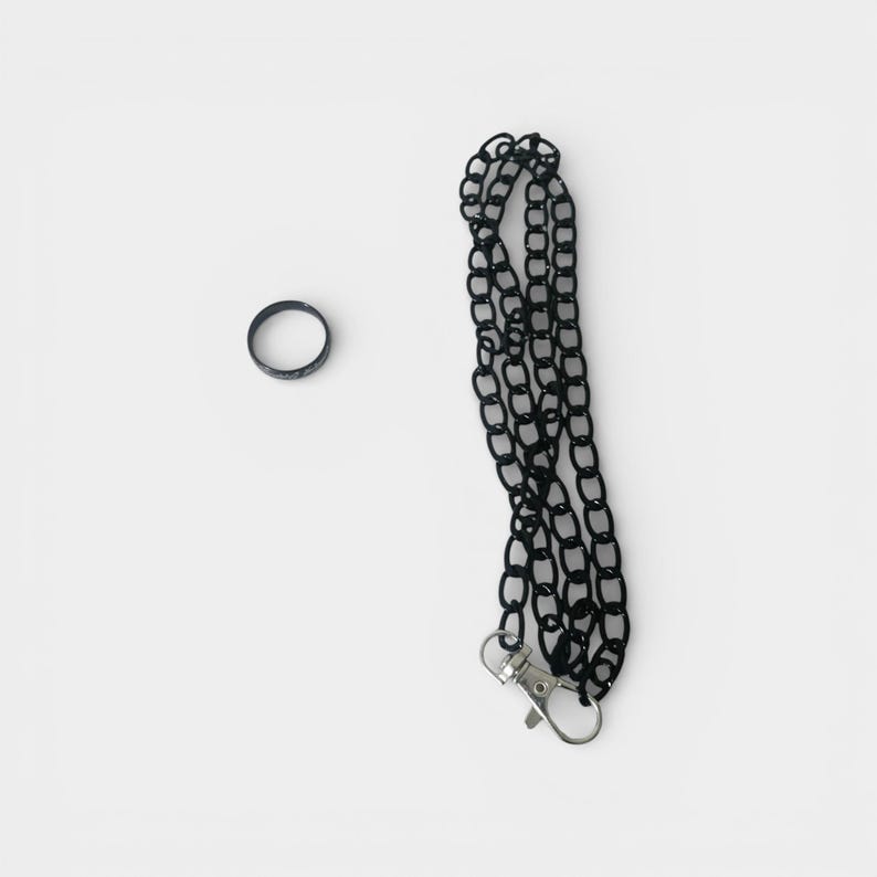 The One Ring in Black With Optional Stand and Chain image 4