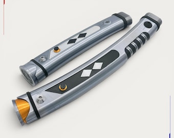 Ahsoka Tano Lightsabers (Rebels, The Mandalorian, Ahsoka Show) With Stand