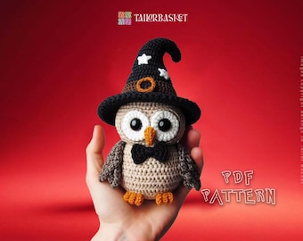 Owl Amigurumi, Wizard Crochet Pattern, Magical Crochet, Owl DIY Craft, Anime Crochet, Gift for Kids, Included Stitch Guide and Gift
