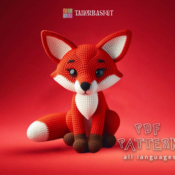 Foxy Crochet Pattern, Fox Amigurumi Tutorial, Baby Shower, DIY Craft, Anime Crochet, Gift for Kids, Included Stitch Guide and Gift