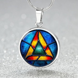 Alcoholics Anonymous Sobriety Jewelry | Stained Glass Sobriety Token Necklace |  Sobriety Gift 4 Her | Sobriety Bracelet | Sobriety Keychain
