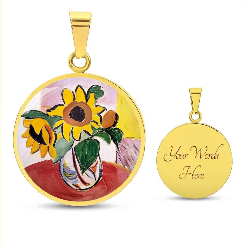 Collana Paola dorata-rossa - Girasole - Mapo Bigiotteria