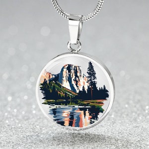 Yosemite Wilderness Jewelry Gift for Outdoor Lover National Parks Necklace Gift for Mountain Climber Keyring Outdoor Bracelet Hiking Gift