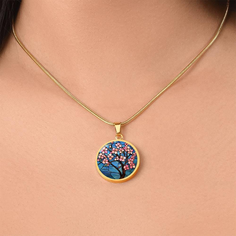 Sakura Cherry Blossom Necklace Stained Glass | Floral Bracelet