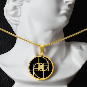 Fibonacci Minimalist Necklace Gift 4 Science Lover | Gold Fibonacci Pendant Charm Necklace, Bracelet Keyring | Math Teacher Appreciation