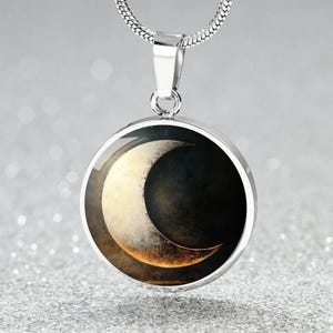 Partial Lunar / Solar Eclipse Necklace Personalized-Gift-For-Her | CelestialNecklace Gift | Sun Moon Jewellery Bracelet | Eclipse Keychain