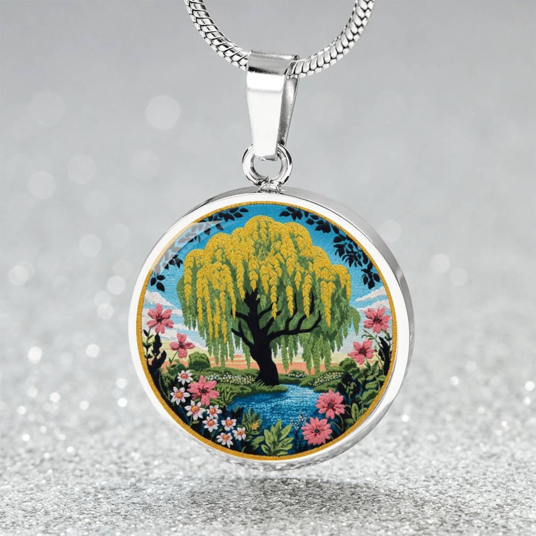 Willow Tree Garden Jewelry Gift for Her | Nature Lover Pendant