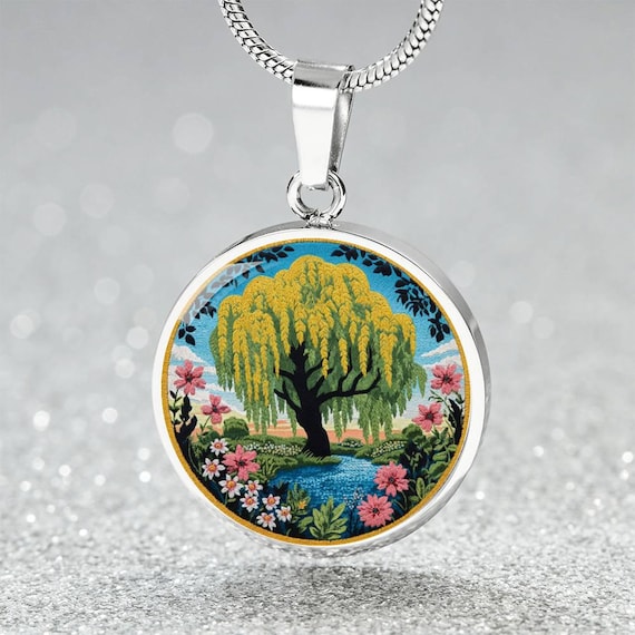 Willow Tree Garden Jewelry Gift for Her | Nature Lover Pendant