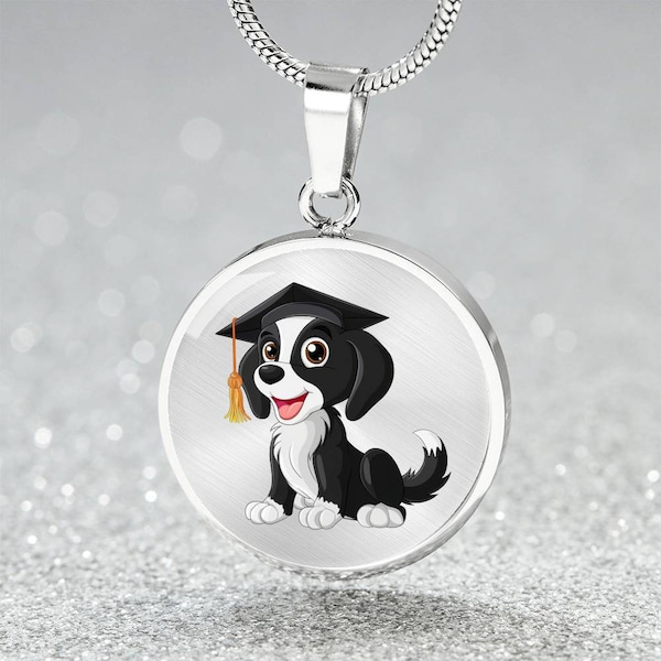 Graduation Gift for Dog Lover Cute Engraved Dainty Charm Puppy Necklace College Graduation Personalized Whimsical Bracelet Gift Grad Keyring