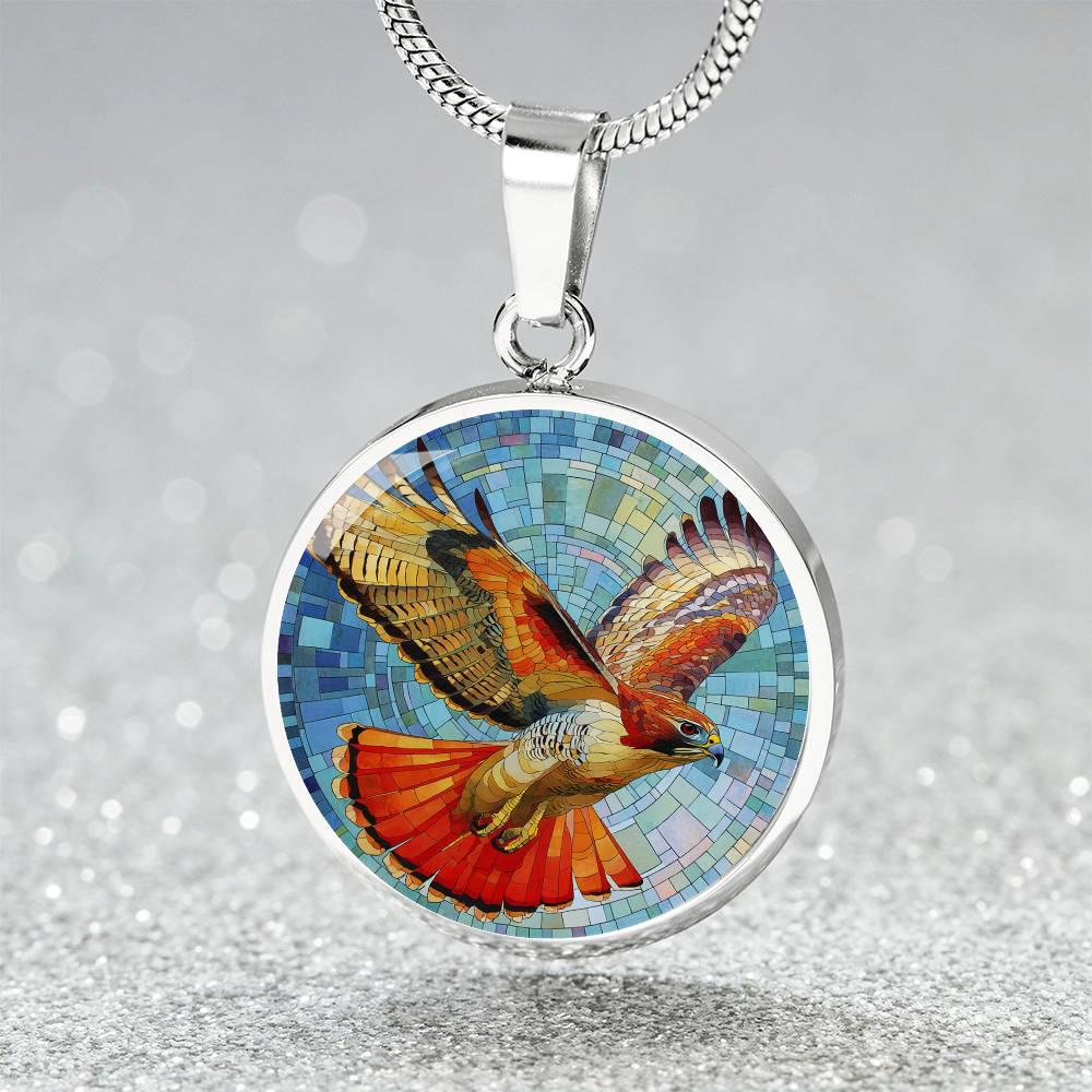 Red Tailed Hawk Pendant Necklace, Bracelet or Keychain | Raptor