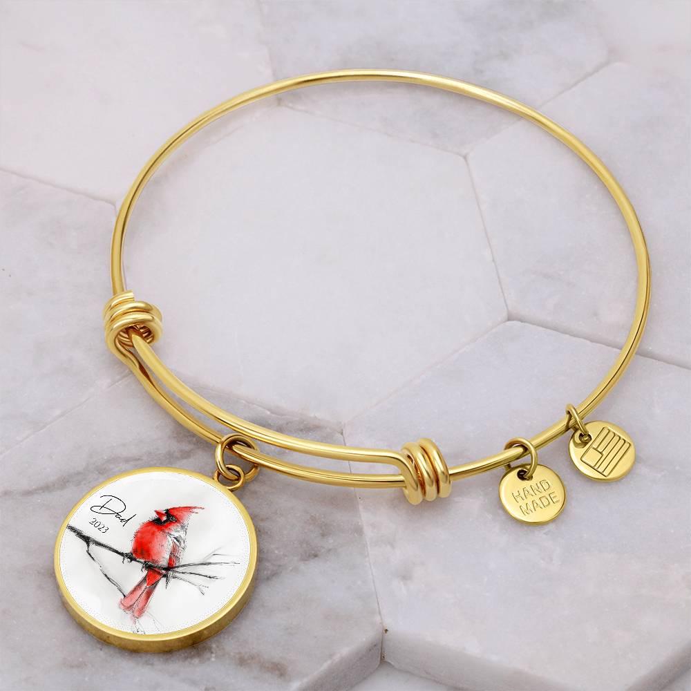 Cardinal Locket Necklace - Red Bird Cardinal Jewelry Pendant With Photo Locket, Memorial Gift For Women