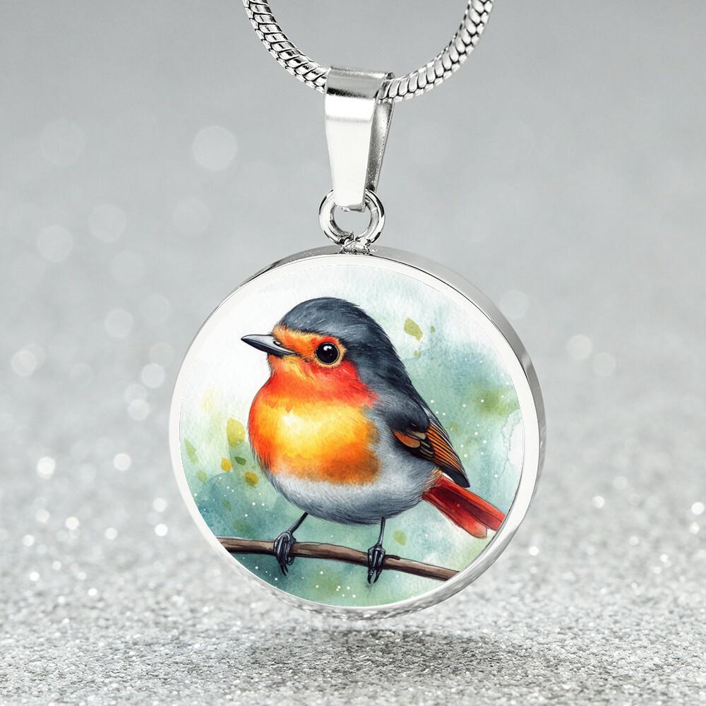 Watercolor Robin Bird Jewelry | Giftful Bird Lover Robin Bird