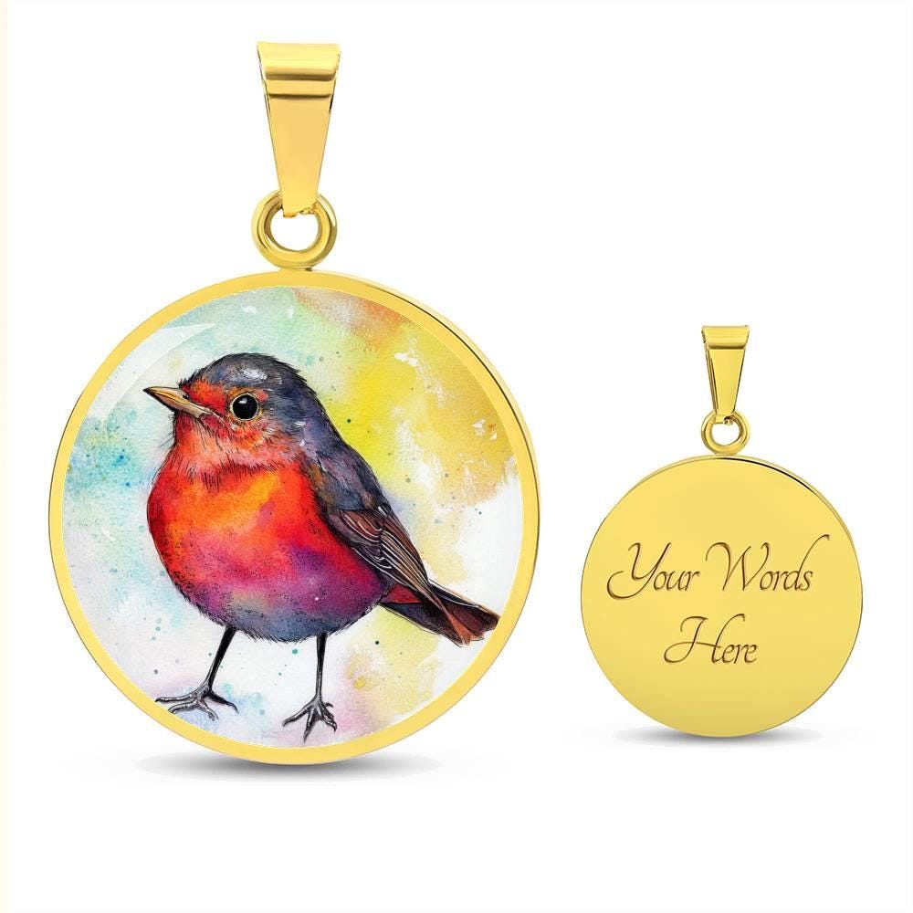 Red Robin Bird Jewelry Watercolor Giftful Bird Lover | Robin Bird