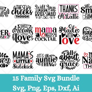 Family Svg Bundle,  Ultimate Family SVG BUNDLE - Family Sayings svg - Family Wall Frames SVG, Farmhouse Svg, Family Quotes svg, Eps, Dxf, Ai