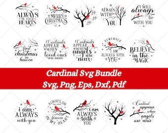 Cardinal Svg Bundle, Memorial Svg Bundle, Memorial Quotes, Rest In Peace Svg, Loving Memory Svg, Heaven svg, Christian Svg, Remembrance Svg