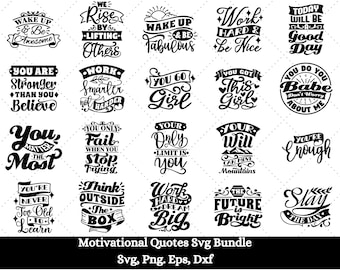 Motivational Quotes Svg Bundle, Affirmations Quotes Svg Bundle, Inspirational Svg, Motivational Svg, Self Love Svg Bundle, Mental Health Svg
