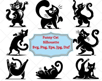 Funny Cat SVG Bundle, Cat SVG, Kitten SVG, Cat lady svg, crazy cat lady svg, cat lover svg, cats svg, kitty svg, Cut File Cricut, Silhouette