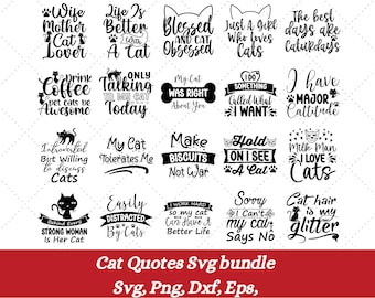 猫の名言 SVG バンドル、猫ママ SVG、面白い猫の名言、ママライフ PNG、ペット SVG、猫好き SVG、子猫 SVG、猫 SVG バンドル、SVG カット ファイル