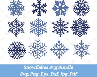 Snowflakes Svg Bundle, Snowflakes Design Bundles Png, Winter Snowflakes bundle, Snow Svg, Christmas Ornaments, Winter Svg, Christmas Svg