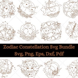 Gwiazda Zodiaku Konstelacja Svg Png, zodiak Svg, horoskop Svg, pliki do cięcia Cricut Svg, konstelacja gwiazd, znak zodiaku Svg, znak zodiaku Svg,
