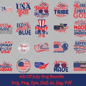 4th of July SVG Bundle, July 4th Svg, Independence Day Svg, patriotic svg, Fourth of July Svg, America svg, USA Flag, Independence Day Shirt