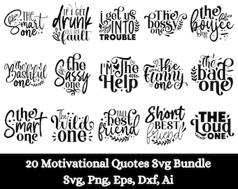 Bästa vän Svg-paket, Boujee, dålig, smart, högljudd, rolig, fräck, vild, lång, kort, Bossy One, SVG DXF PNG, Ai, Eps, direktnedladdning