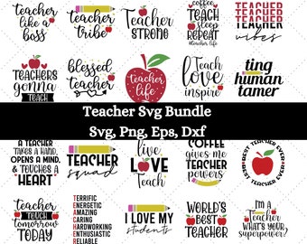 Lärare Svg Bundle, Lärarcitat Svg, Lärarsvg, Skolasvg, Lärarlivssvg, Läraruppskattningssvg, Bästa Lärarsvg, Undervisningssvg