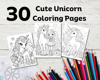 Cute Unicorn Coloring Pages for Kids, Unicorn Coloring Pages, Unicorn Printables, Printable Unicorn Coloring Pages for Girls, png, jpg, pdf