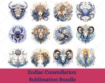 Star Zodiac Constellation Sublimation Bundle, zodiac Png, horoscope Png, star constellation, star sign png, zodiac sign Png, Horoscope Png