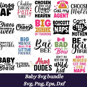 Baby SVG Bundle, Baby Shower SVG, Newborn SVG Bundle, Baby Quote Bundle, Cute Baby Saying svg, Funny Baby svg, Baby Boy Girl Svg Png