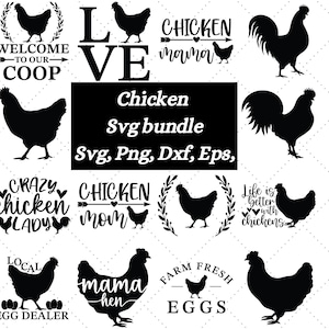 Chicken svg bundle, chicken svg, hen svg, rooster svg, chicken svg funny, crazy chicken lady svg, chicken whisperer svg, chicken clipart