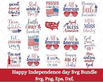 4th of July SVG Bundle, July 4th Svg, Independence Day Svg, patriotic svg, Fourth of July Svg, America svg, USA Flag, Independence, USA
