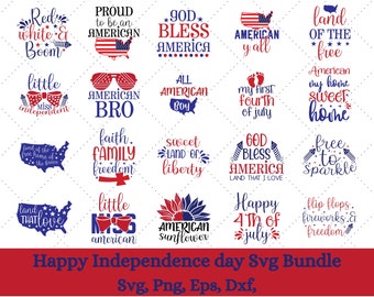 4th of July SVG Bundle, July 4th Svg, Independence Day Svg, patriotic svg, Fourth of July Svg, America svg, USA Flag, Independence Day Shirt