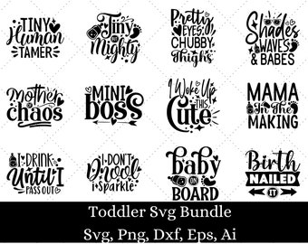 Toddler SVG Bundle, Retro Funny Toddler svg, Boho svg, Tiny Boss Svg, Baby Sayings Svg, Trendy svg, Cute Sassy svg, Mom Svg, baby Shirt svg,
