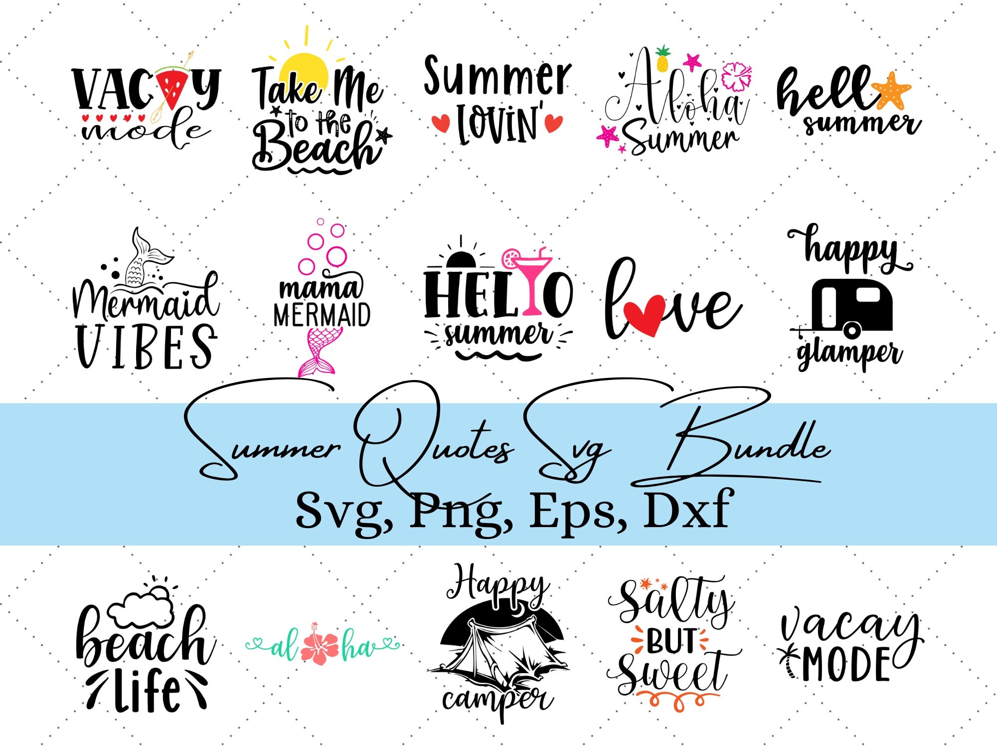 Summer Beach Bundle SVG, Beach Svg Bundle, Summertime Svg, Funny Beach ...