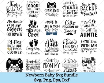 Newborn Baby SVG Bundle, Baby SVG Bundle, Baby Shower SVG, Baby Quote Bundle, Cute Baby Saying svg, Funny Baby svg, Baby Boy Girl svg