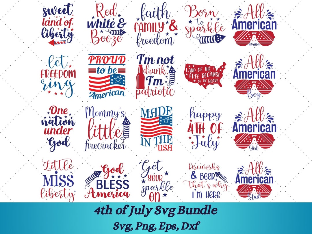 4th of July SVG Bundle, July 4th Svg, Independence Day Svg, Patriotic ...