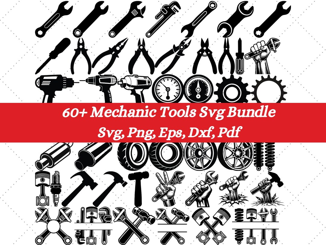 Mechanic Tools Svg Bundle, Editable Mechanic T-shirt Designs Bundle ...