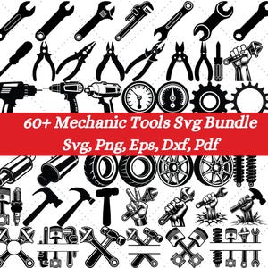 Mechanic Tools Svg Bundle, Editable Mechanic T-Shirt Designs Bundle, Garage Svg, Car Repair Svg, Piston Svg, Wrench Svg, Spark Plug Svg