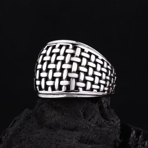 Men's Chain Patterned Ring, Silver Chain Pattern Ring, Handmade Silver Ring, Gift for him,Personalized Gifts,Best gifts,Handmade gift