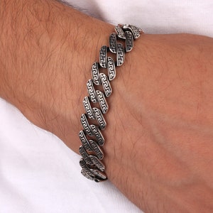 Men&#39;s bracelet, 925&#39; Sterling Silver Men&#39;s Bracelet, Handmade bracelet, Handmade silver bracelet, Gift for men, Gift ideas for men,Best Gift