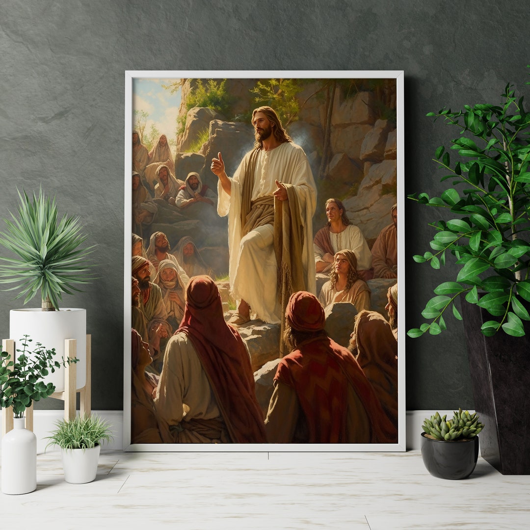 Religious Canvas Wall Art Jesus Wall Art Jesus Christ Etsy